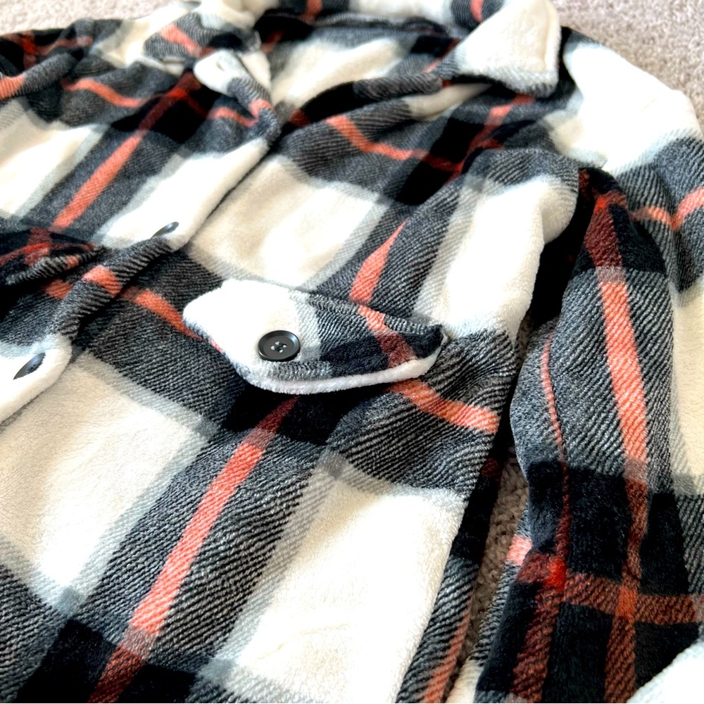 Plaid fuzzy flannel